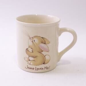 Hallmark, Cute Bunny, Jesus Loves You, Message Mug, Mug Mates, ~ 251120-WH 1399